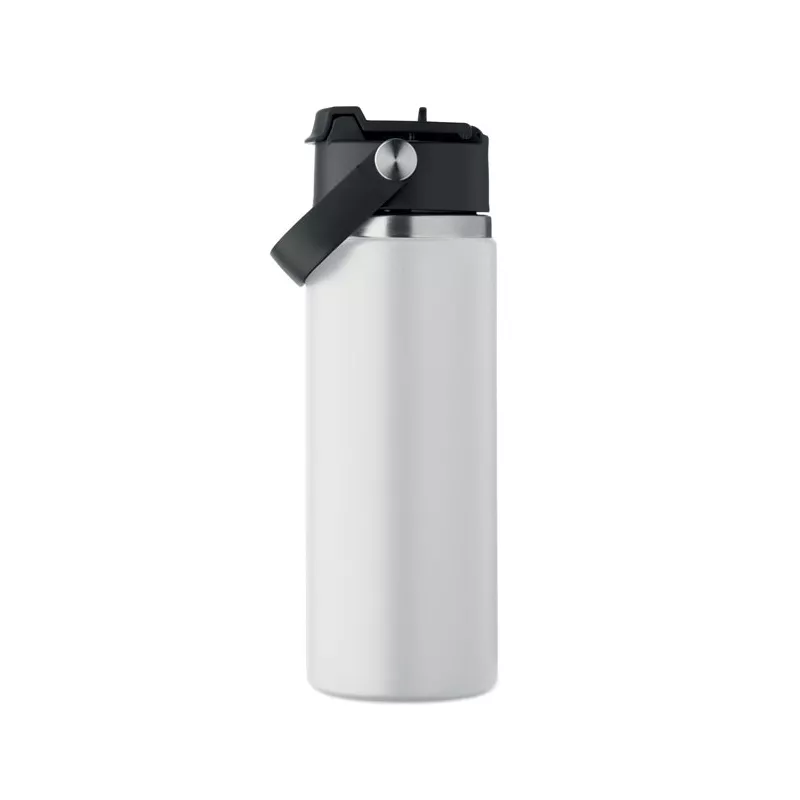 Butelka termiczna ze słomką 500 ml SUMA GRIP - Bialy (MO2775-06)