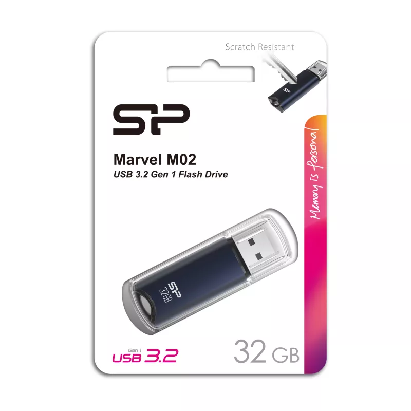 Pendrive Marvel M02, 16GB 3.2 Silicon Power - niebieski (EG832404 32GB)