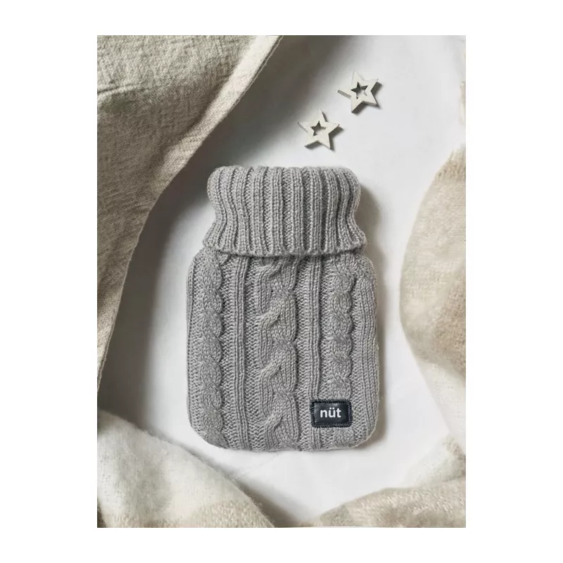 Termofor 400 ml w dzianinowym pokrowcu TOASTY - Szary (MO2720-07)