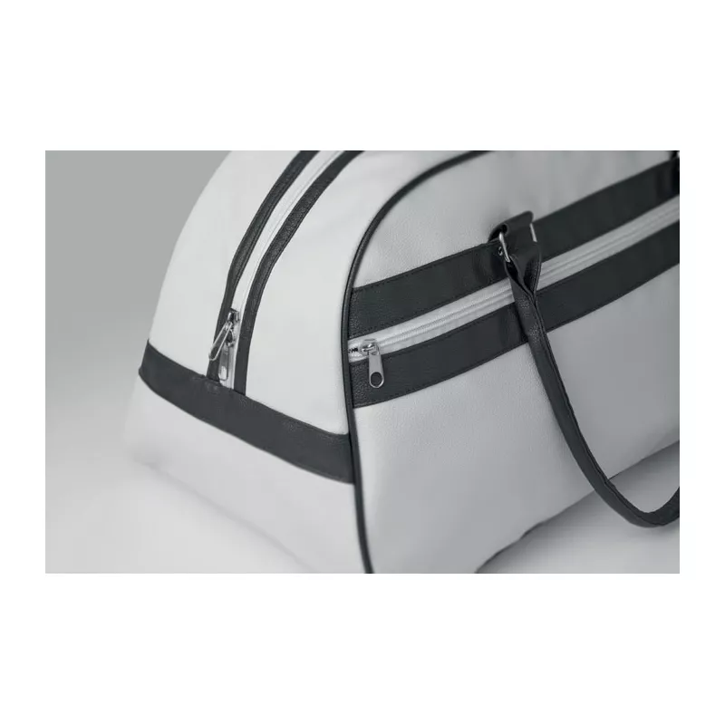 Torba sportowa z PU 21,5 l NOSTALGIC - Bialy (MO2987-06)