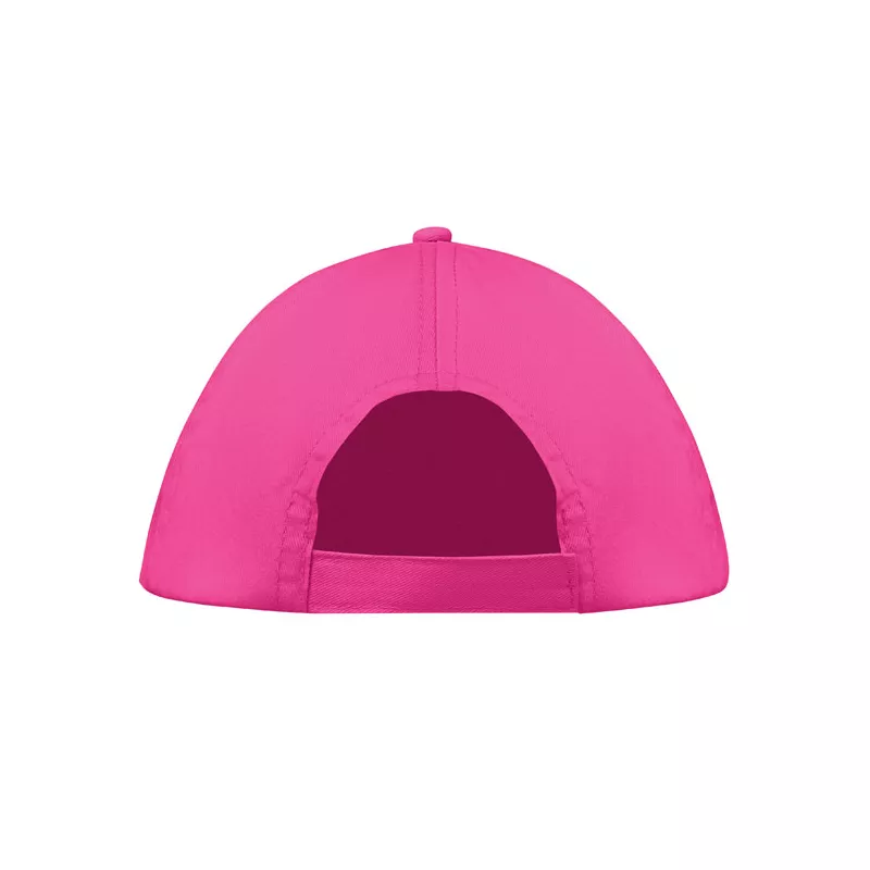 Czapka z daszkiem 5-panelowa z bawełny 160 g/m² BUZZ - Fuksja (MO1447-38)