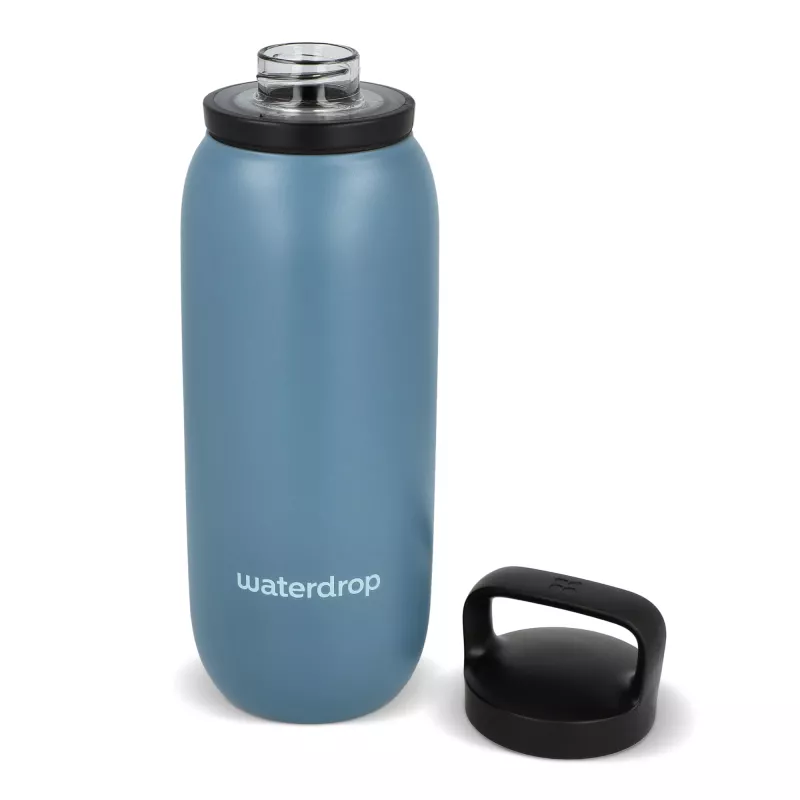 Termiczna butelka uniwersalna Waterdrop z ustnikiem 600 ml - niebieskoszary (LT47000-N0065)
