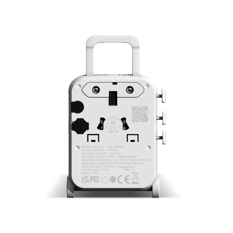 Wózek podróżny Xoopar Luggie GaN z adapterem podróżnym - biały (LT41033-N0001)