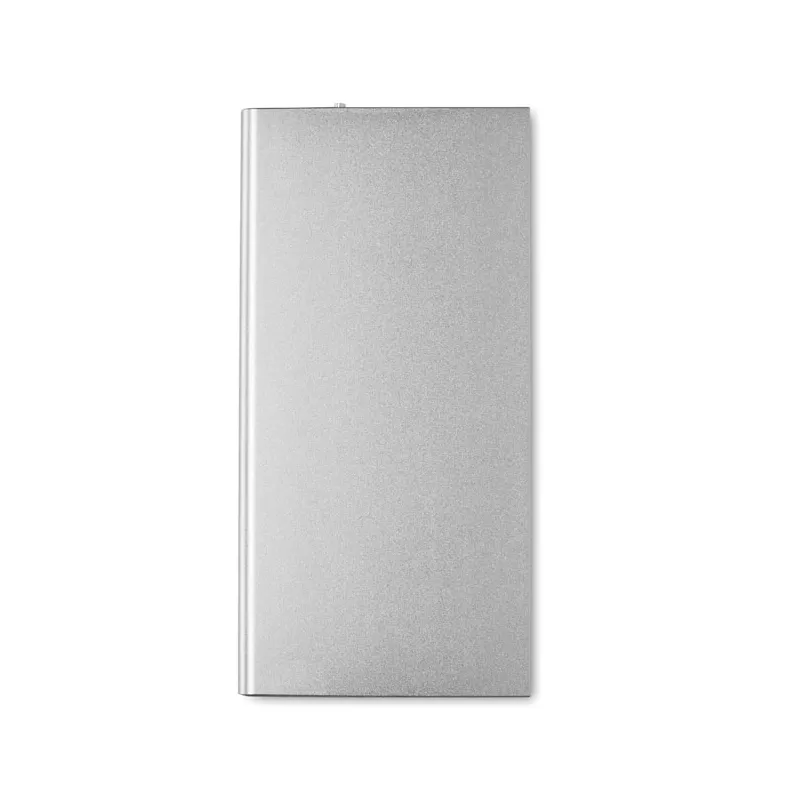 Powerbank płaski aluminiowy 8000 mAh POWERFLAT8 - Srebrny Mat (MO8839-16)