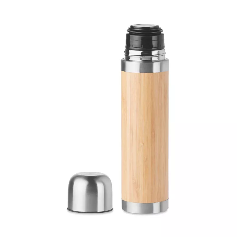 Termos stalowy z bambusową obudową 400 ml CHAN BAMBOO - Drewna (MO9991-40)