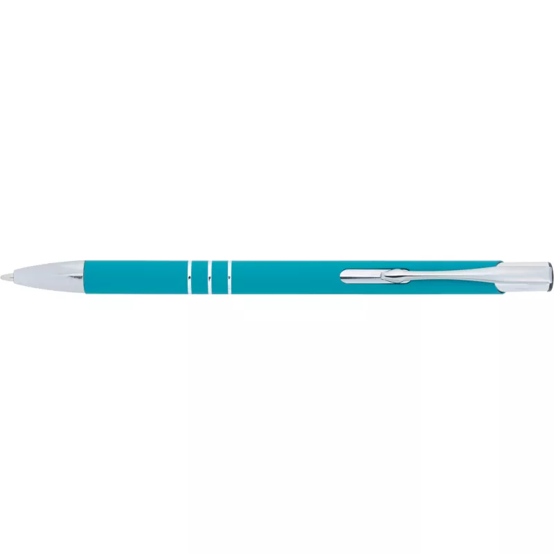 Długopis metalowy soft touch NEW JERSEY - turkusowy (055514)