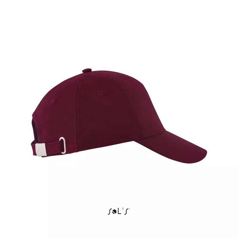 Czapka z daszkiem 5-panelowa 260 g/m² Sol's LONG BEACH - Burgundy (S00594-BG)