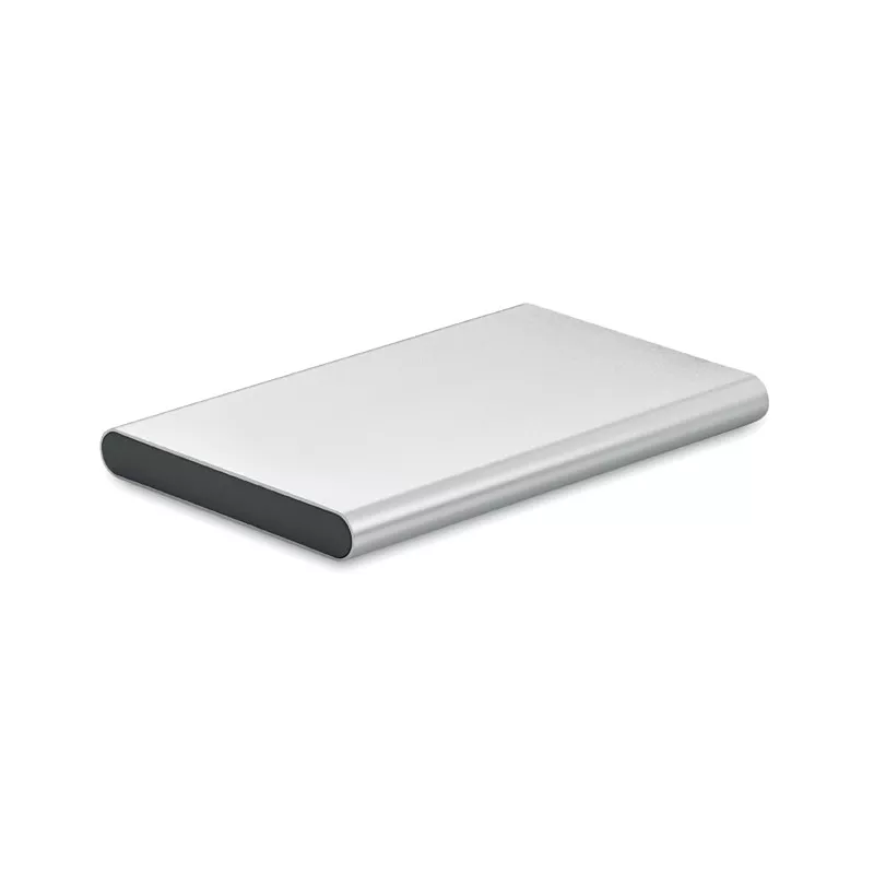 Powerbank płaski 4000 mAh aluminiowy POWERFLAT C - Srebrny Mat (MO6825-16)