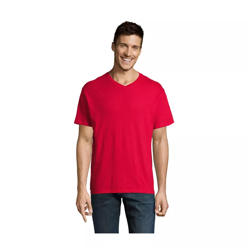 Koszulka męska V-neck 150 g/m² Sol's VICTORY - Czerwony (S11150-RD)