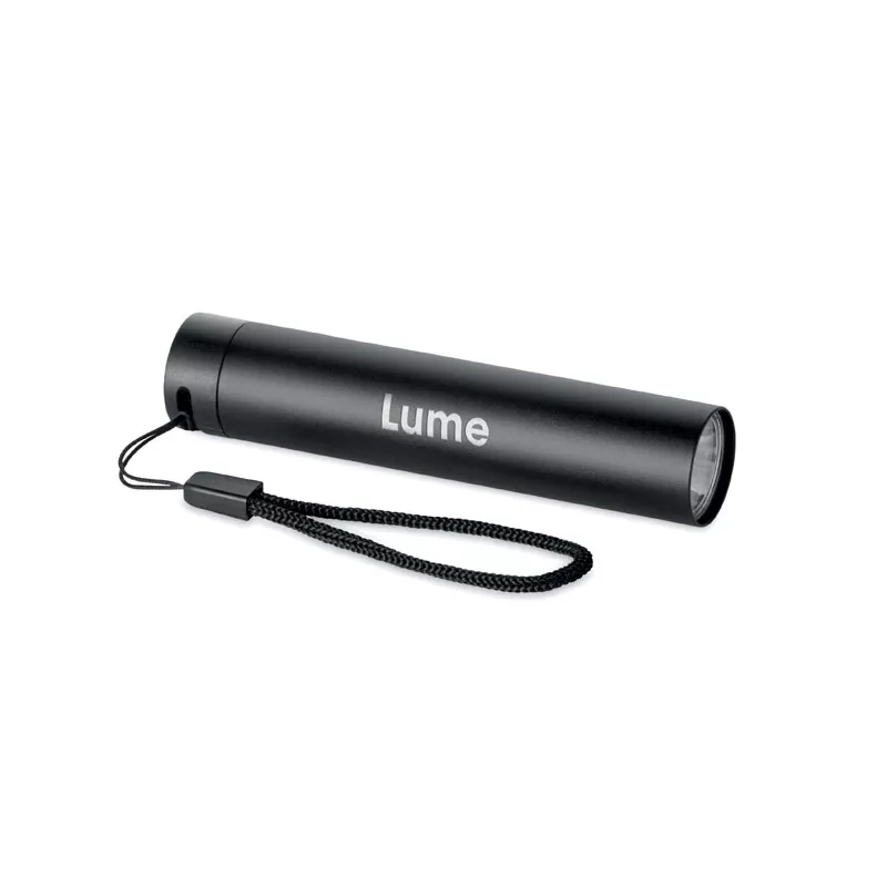 Latarka aluminiowa akumulatorowa 110 lm LUME - Czarny (MO2786-03)