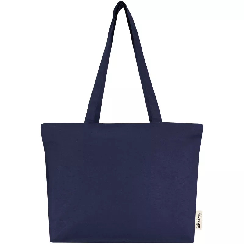 Torba bawełniana 320 g/m², 47x11x30,5cm Ningbo, zapinana na suwak - Granatowy (12033155)