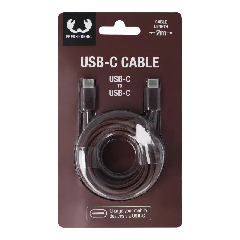 2UCC200 | Kabel Fresh 'Rebel USB-C do USB-C 2,0 m - Deep Mauve (LT49409-N0046)