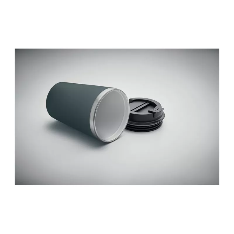 Kubek dwuścienny z powłoką ceramiczną 350 ml BLERM - Petrol (MO2572-20)