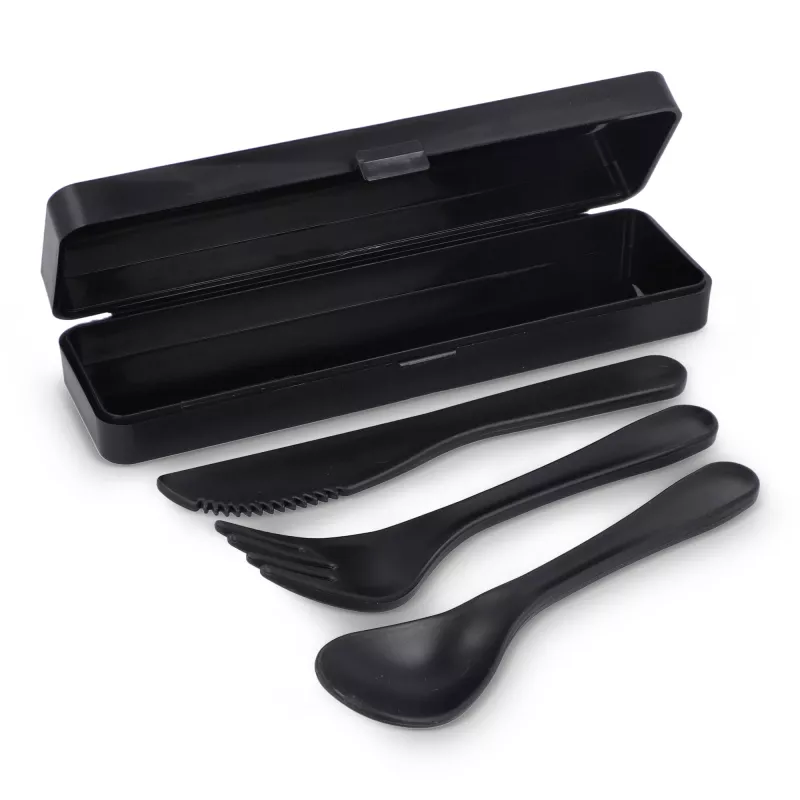 Zestaw sztućców PP - czarny (LT90401-N0002)