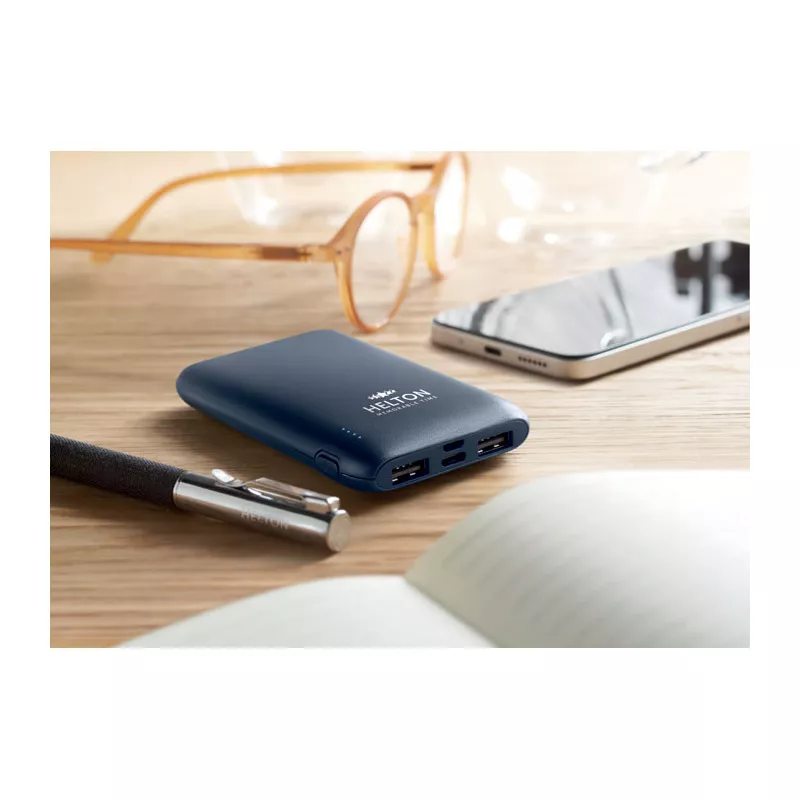 Powerbank 5000 mAh z ABS z recyklingu POWER52C - Francuski Granat (MO2279-85)
