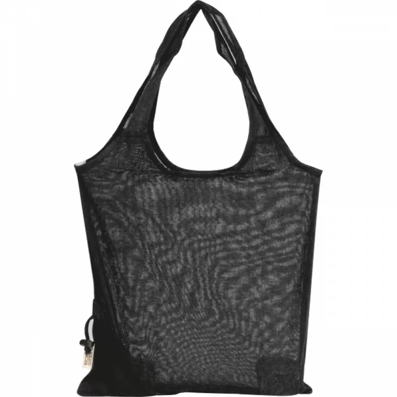 Składana torba z bawełny i poliestru z recyklingu 118 g/m² ANJA - czarny (6526203)