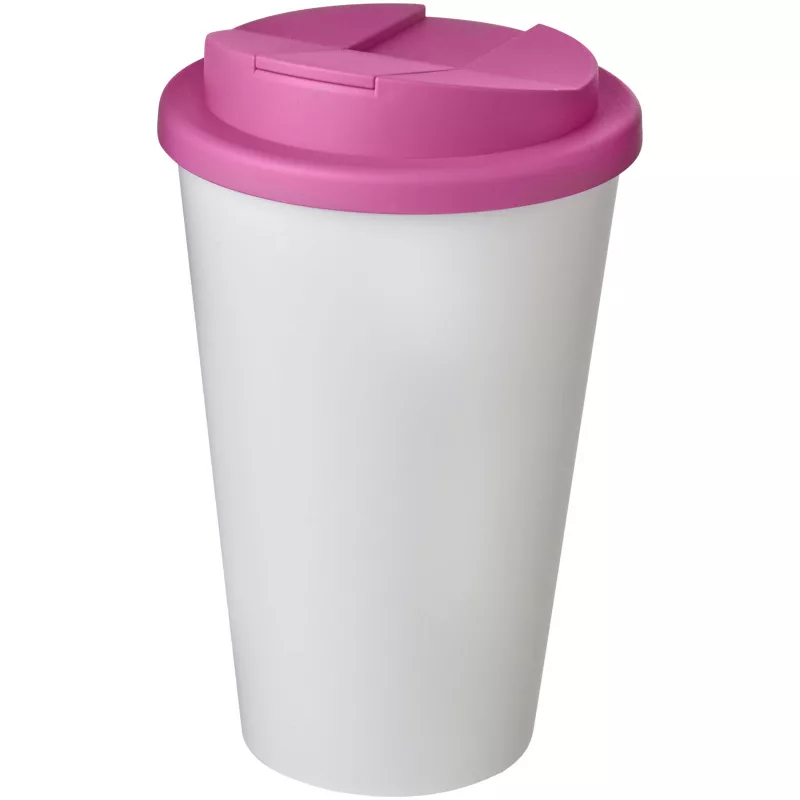 Americano® 350 ml tumbler with spill-proof lid - Biały-Różowy (21069510)