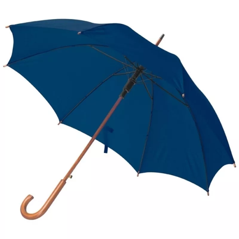 Parasol automatyczny drewniany Ø105 cm NANCY - granatowy (513144)