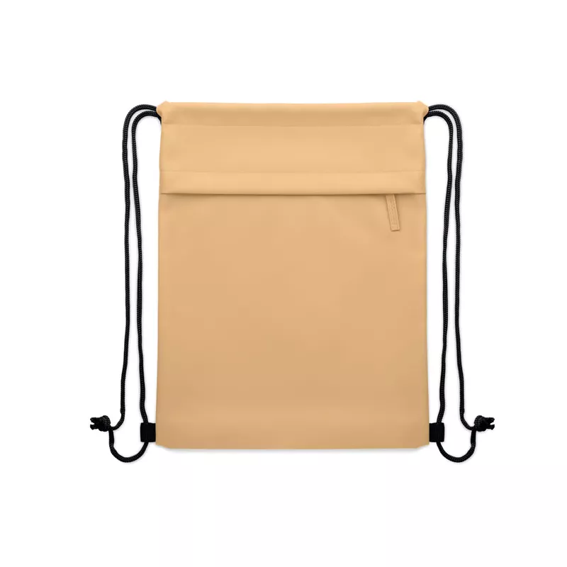 Worek ze sznurkiem z RPET 600D z kieszenią BANGKOK BAG - Khaki (MO2639-39)