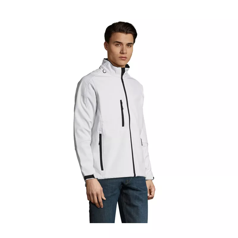 Softshell męski 3-warstwowy 340 g/m² Sol's RELAX - Bialy (S46600-WH)