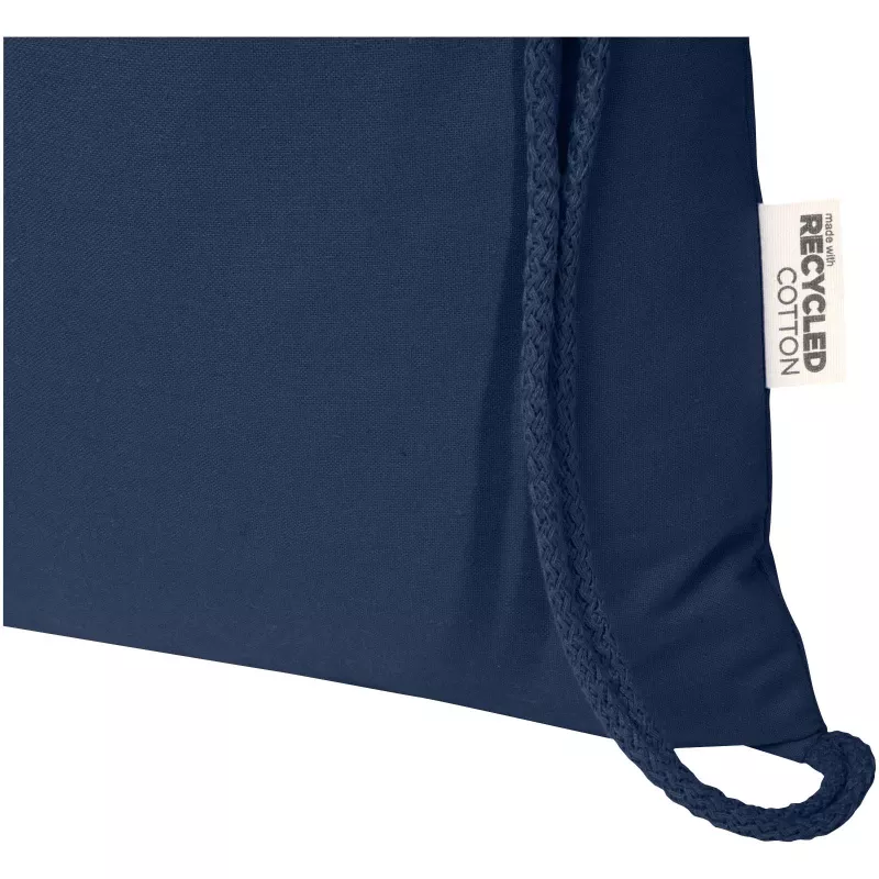 Oregon Blend torba ściągana sznurkiem z materiału materiału z recyklingu, 140 g/m², 5 l, posiadająca certyfikat GRS - Granatowy (12076155)