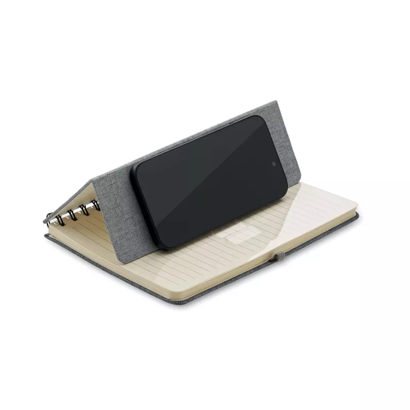 Notes A5 z podstawką 80 kartek w linię STRATA - Szary (MO2522-07)