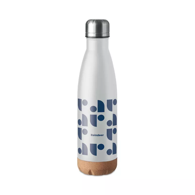 Butelka termiczna z korkową podstawą 500 ml ASPEN CORK - Bialy (MO6313-06)