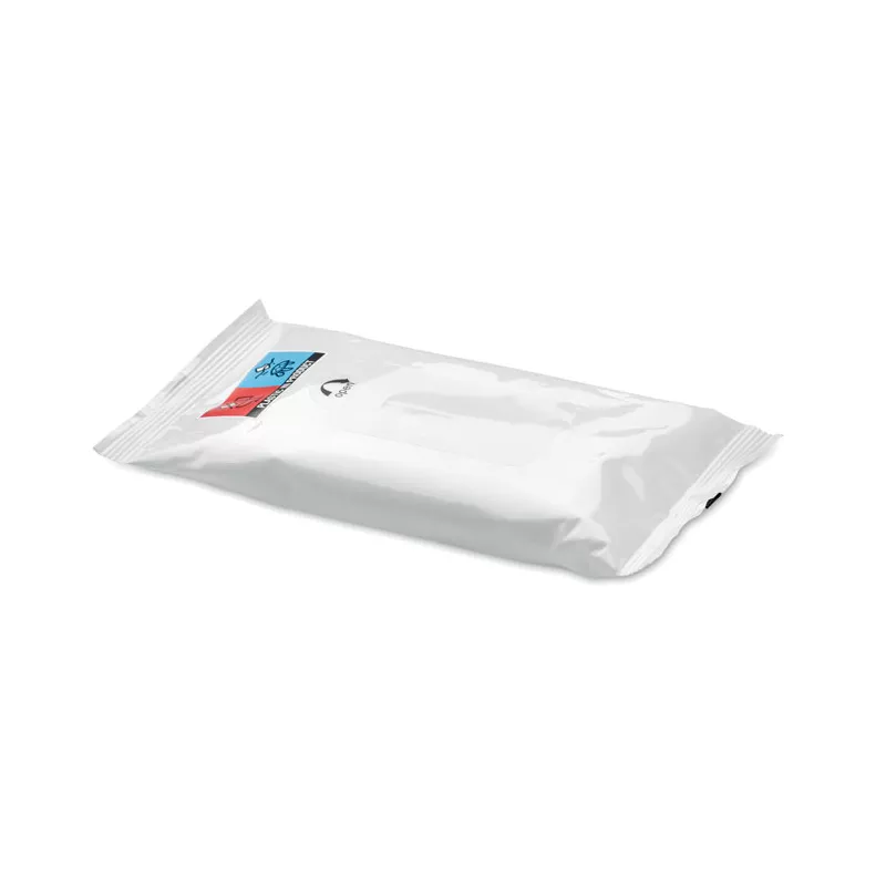 Chusteczki nawilżane w etui 10 szt. DELLEA - Bialy (MO3863-06)
