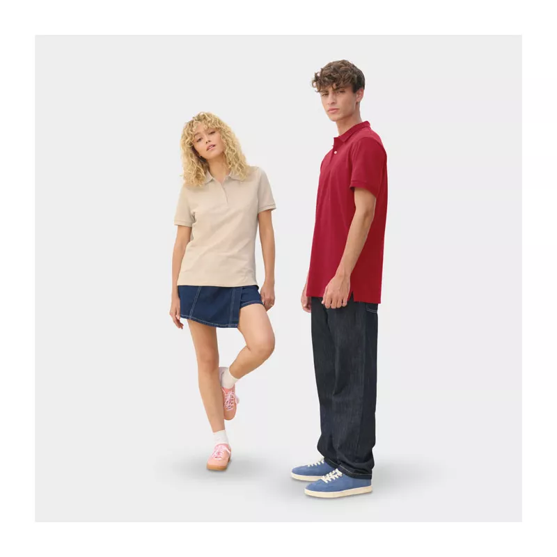Koszulka polo męska z czesanej bawełny Sol's PACIFIC - Folk Red Twin (S04439-FR)
