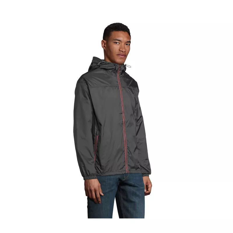 Kurtka wiatrówka unisex z podszewką Sol's SKATE - Black/Dark Grey (S01171-IM)
