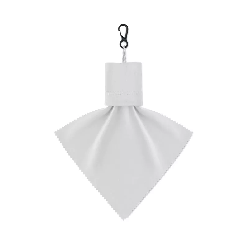 Ściereczka czyszcząca z RPET w woreczku CLEAR - Bialy (MO2813-06)