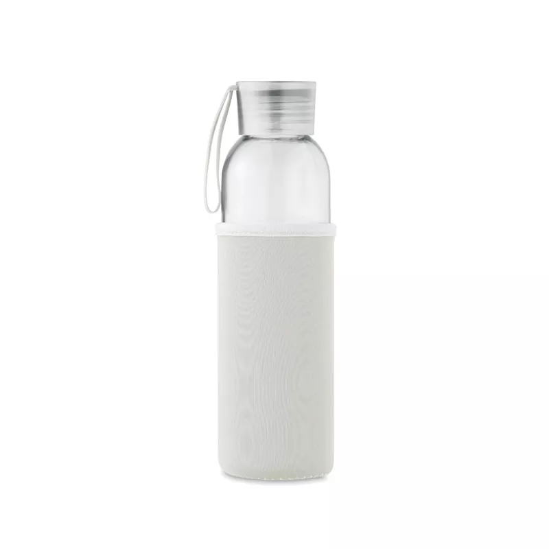 Butelka szklana z recyklingu 500 ml w etui EBOR - Bezowy (MO2089-13)