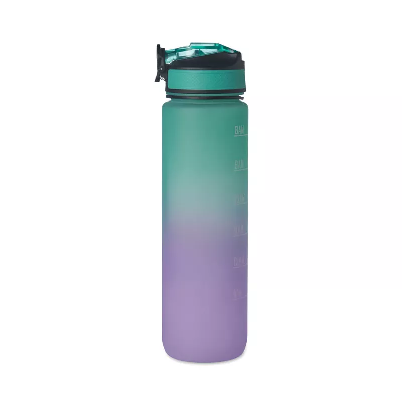 Butelka sportowa RPET 1000 ml ze słomką ACTIVATE - Turkusowy (MO2489-12)