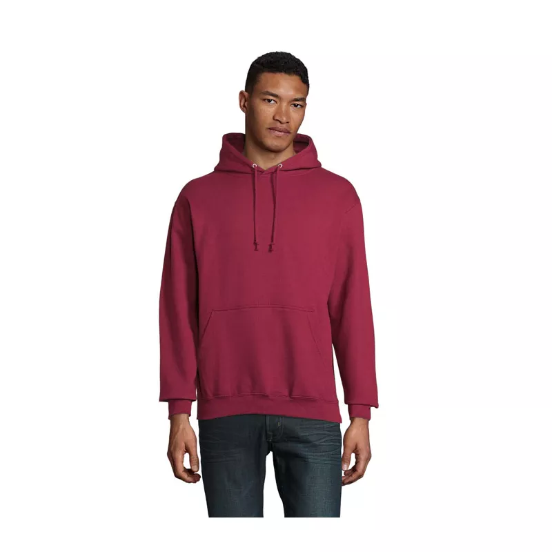 Bluza unisex z kapturem 280 g/m² Sol's CONDOR - Burgundy (S03815-BG)
