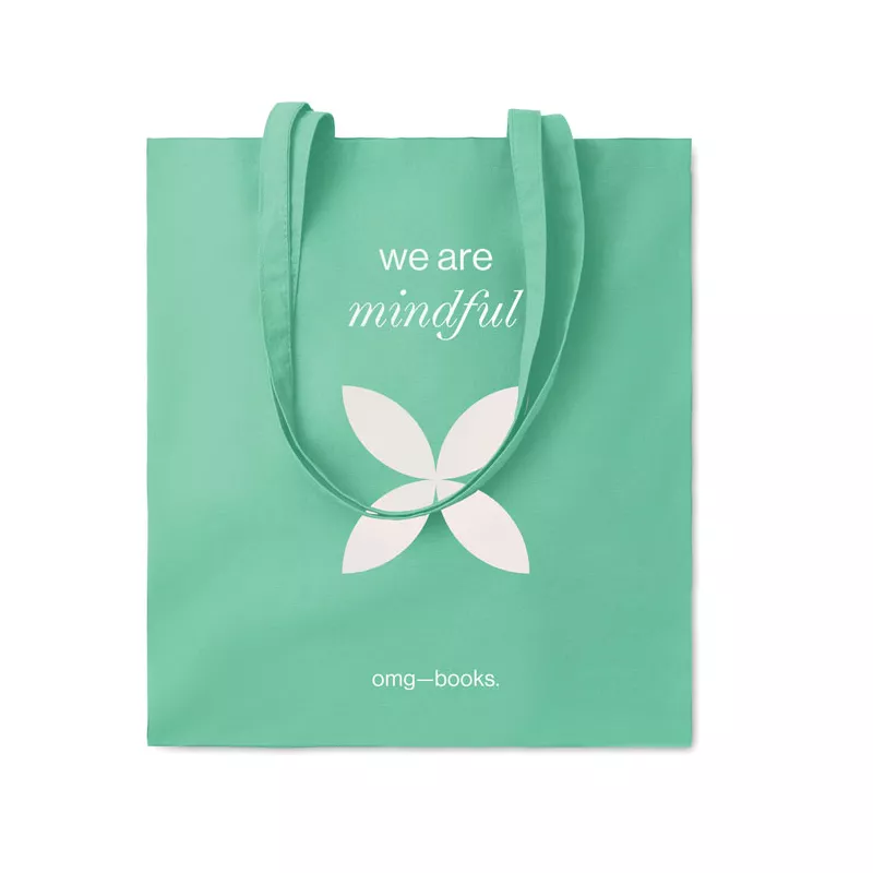 Torba bawełniana 38x42 cm 140 g/m² COTTONEL COLOUR + - Miętowy Zielony (MO9268-77)
