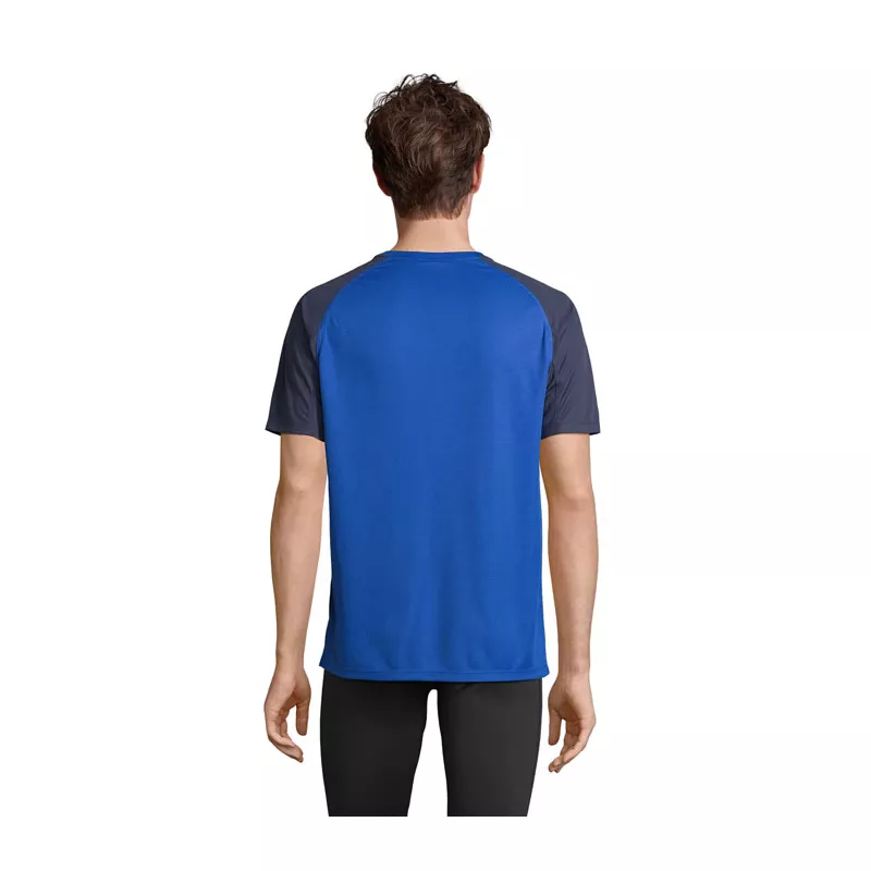Koszulka sportowa unisex z recyklingu Sol's VORTEX - French Navy/Royal Blue (S04787-ET)