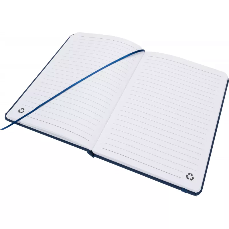Notatnik A5 w linie z materiałów z recyklingu DOMINIK - granatowy (2526144)