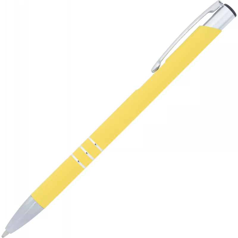 Długopis metalowy soft touch NEW JERSEY - żółty (055508)