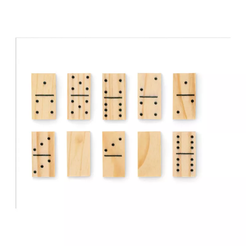 Zestaw domino i karty do gry w pudełku DOMI&CARDS - Drewna (MO2669-40)