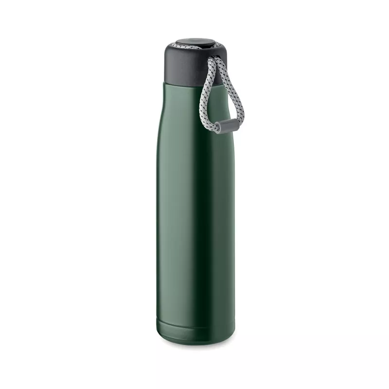 Butelka termiczna z uchwytem sznurkowym 500 ml CORDLE - Ciemnozielony (MO2413-60)