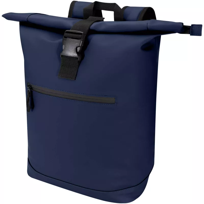 Resi Plus plecak na 15-calowego laptopa o pojemności 18 l z recyklingu, z certyfikatem GRS i zwijaną górną częścią - Granatowy (13009391)