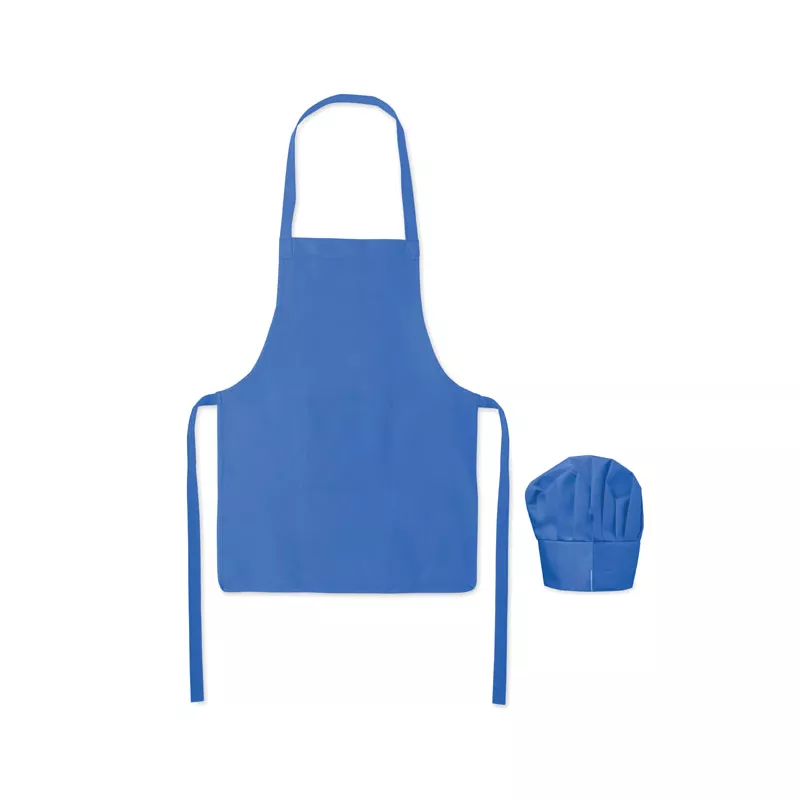 Fartuch i czapka kucharska dla dzieci 80 g/m² KID CHEF - Niebieski (MO2826-37)
