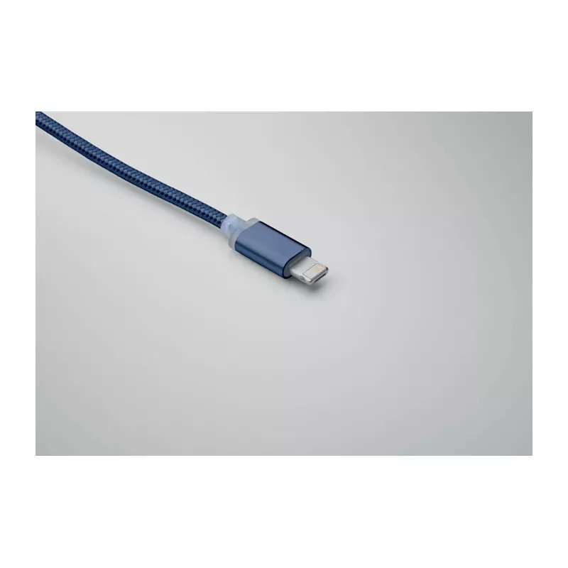 Kabel do ładowania 4 w 1 z brelokiem BLUE - Francuski Granat (MO2141-85)