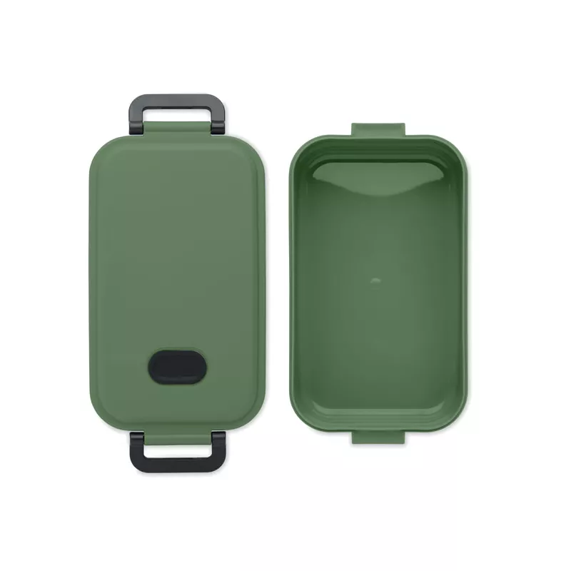 Lunchbox z PP z zaworem i klamrami 800 ml INDUS - Ciemnozielony (MO6855-60)