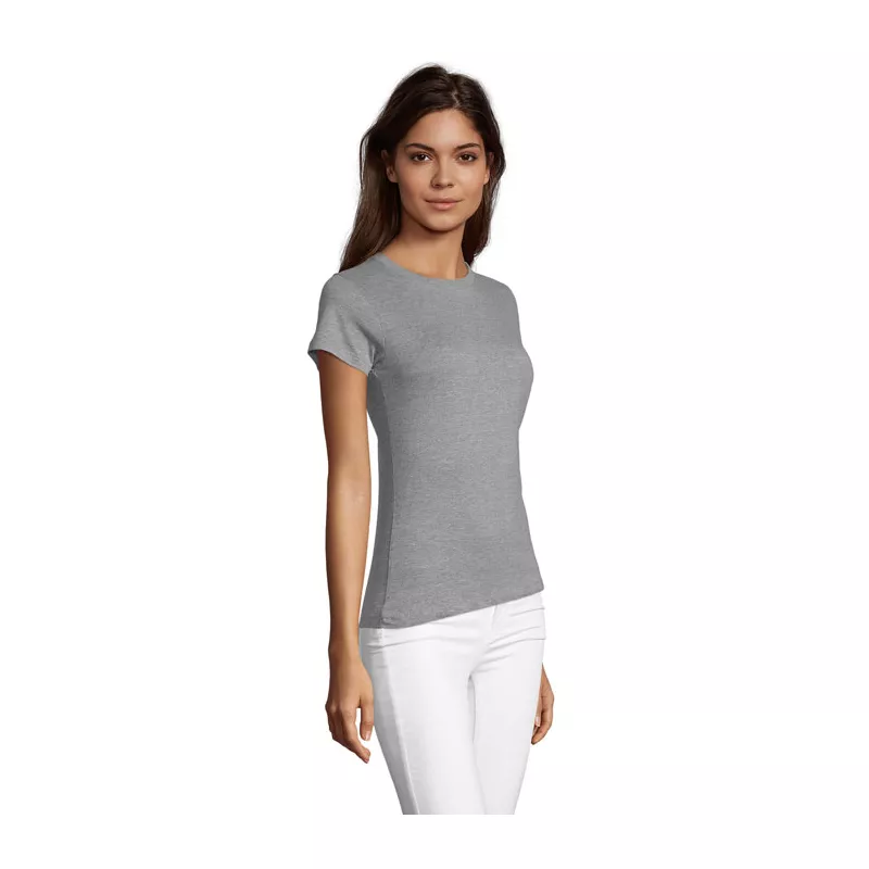 Koszulka damska 150 g/m² Sol's REGENT FIT WOMEN - Szary Melanż (S02758-GM)