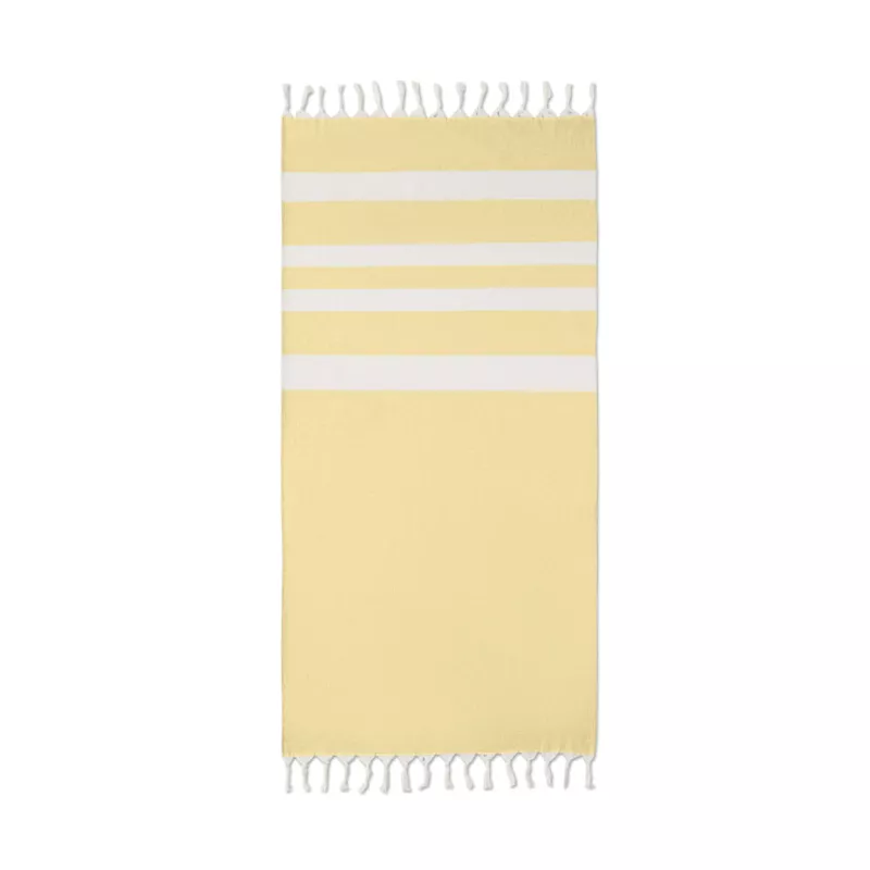 Ręcznik hammam z recyklingu 75x150 cm 140 g/m² AGOURA - Zólty (MO6554-08)