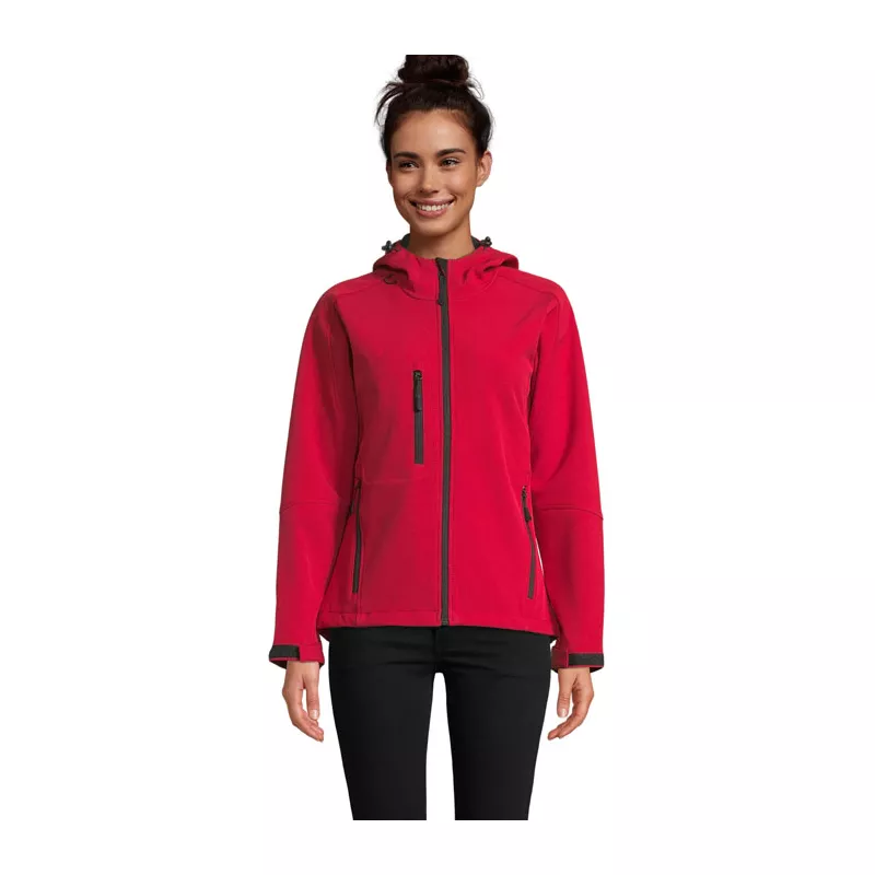 Softshell z kapturem 340 g/m² Sol's REPLAY WOMEN - Pepper Red (S46802-PE)