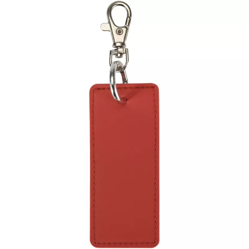 Resi Plus brelok z prostokątną zawieszką z recyklingowanego materiału z certyfikatem GRS - Brick (13014132)