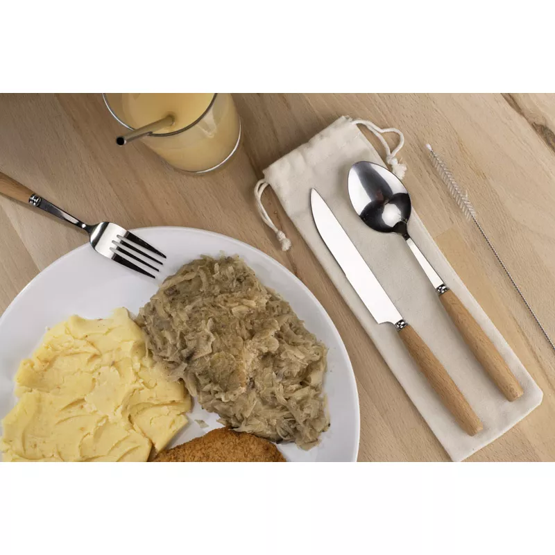 Zestaw sztućców ZOIA - srebrny (16619-17)