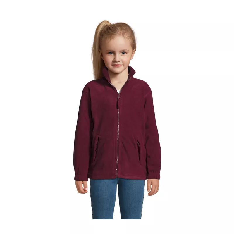 Bluza polarowa dziecięca 300 g/m² Sol's NORTH KIDS - Burgundy (S00589-BG)